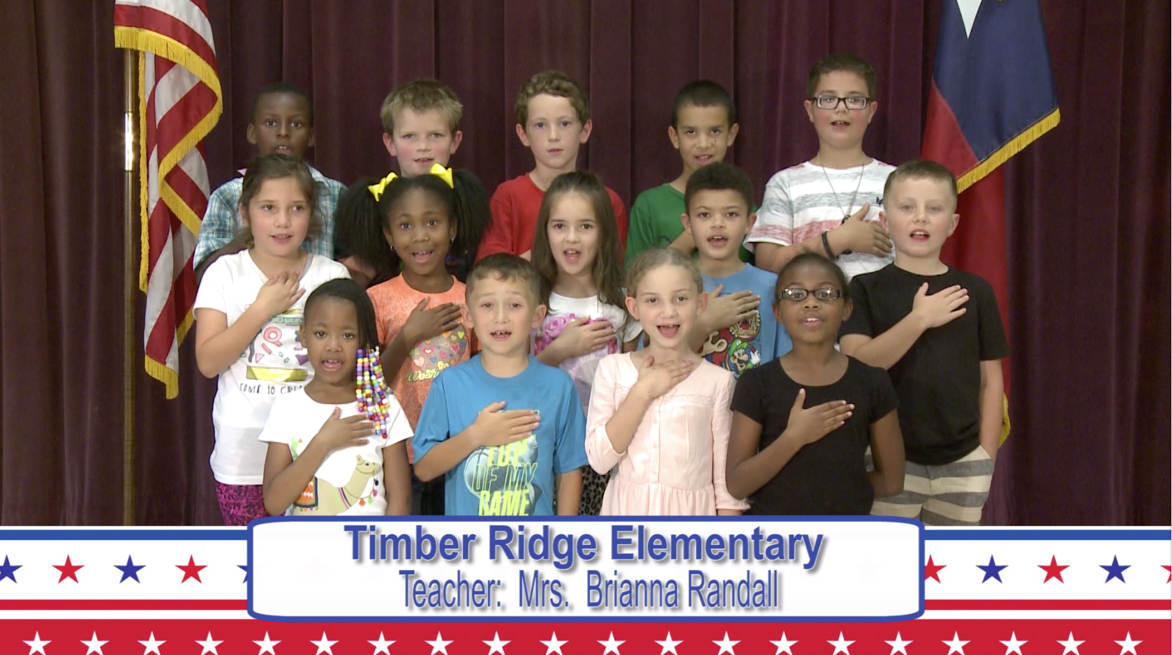 Daily Pledge Timber Ridge Elementary Mrs. Randall's Class