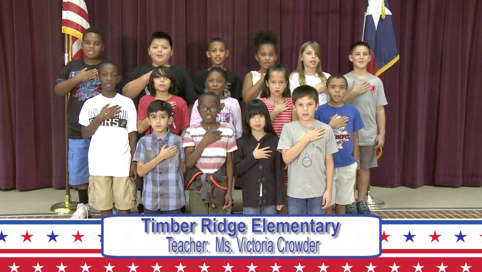 Daily Pledge Timber Ridge Elementary Mrs. McCarver's Class
