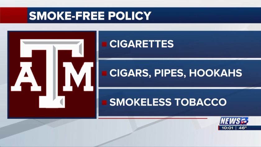 Texas A&M University releases details on tobacco free campus