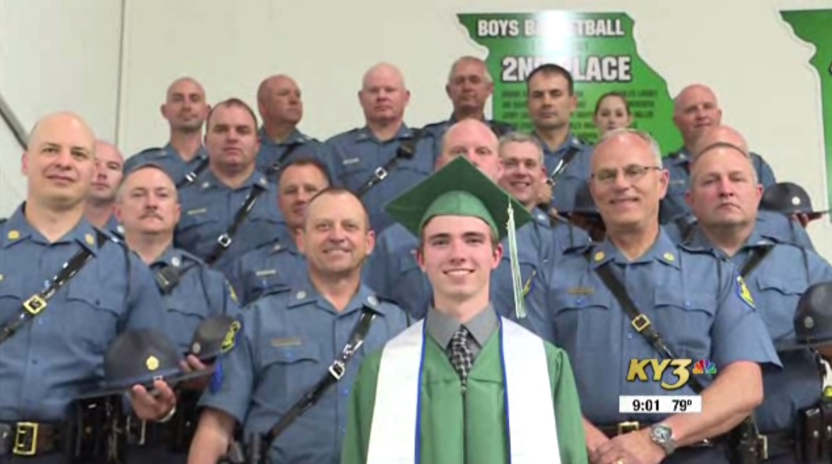 Missouri Highway Patrol troopers surprise Thayer High School graduate
