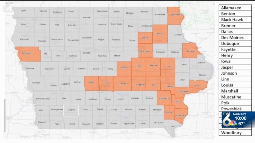 Gov Reynolds Allows 77 Iowa Counties To Partially Reopen May 1st