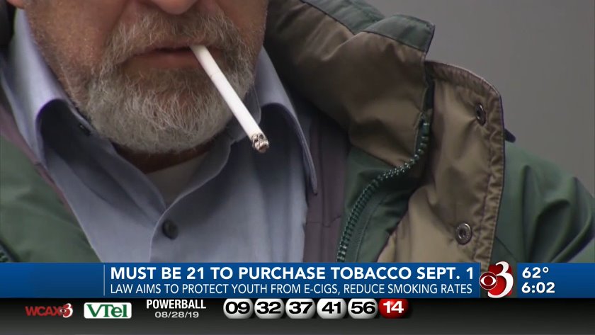 vermont tobacco laws You must be 21 to buy tobacco in Vermont starting Sunday