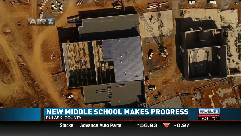 Pulaski County Middle School takes shape one year after groundbreaking