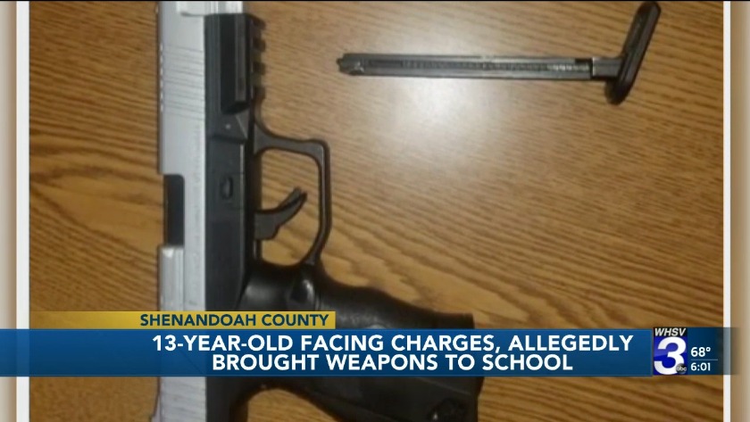 Middle school student charged for bringing BB gun, knife into school