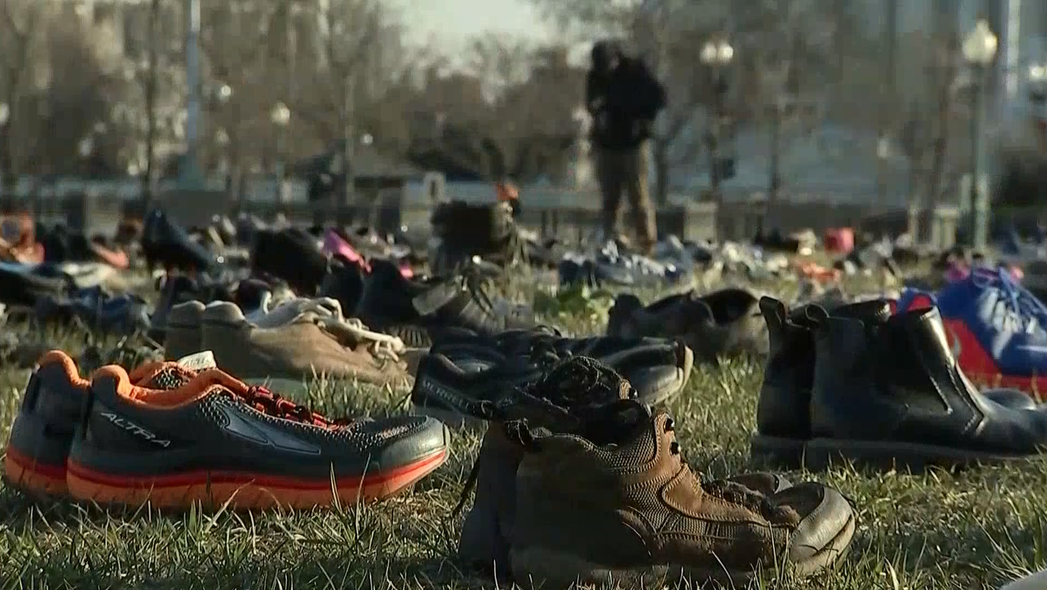 kid killed for shoes shoes on capitol lawn honor killed in shootings kid killed for shoes shoes on capitol lawn honor killed in shootings
