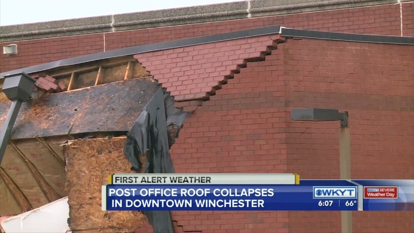 Watch Post Office Roof Collapses In Downtown Winchester Watch Post Office Roof Collapses In Downtown Winchester