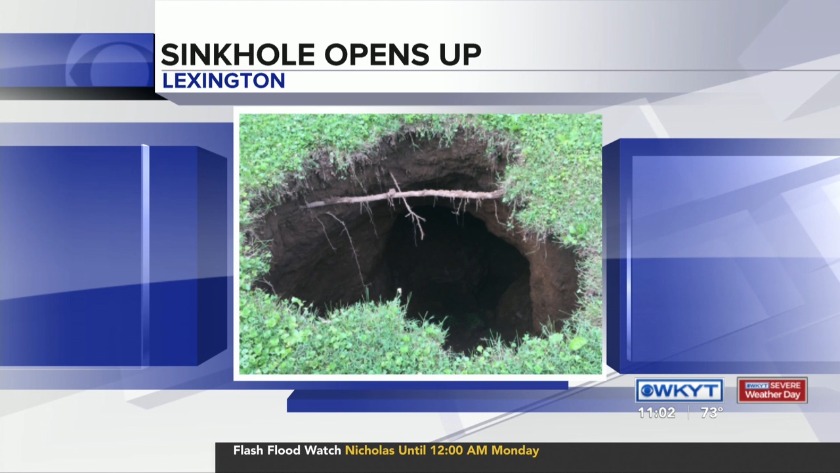 Lexington Sinkhole: Crews to further examine 30-foot hole's impact