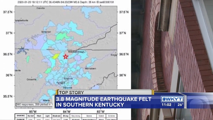 Earthquake today kentucky