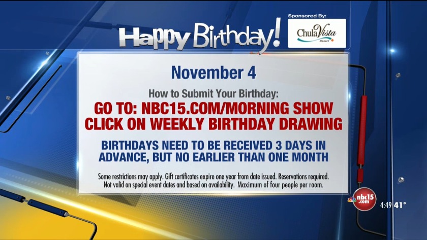 wednesday nov 4